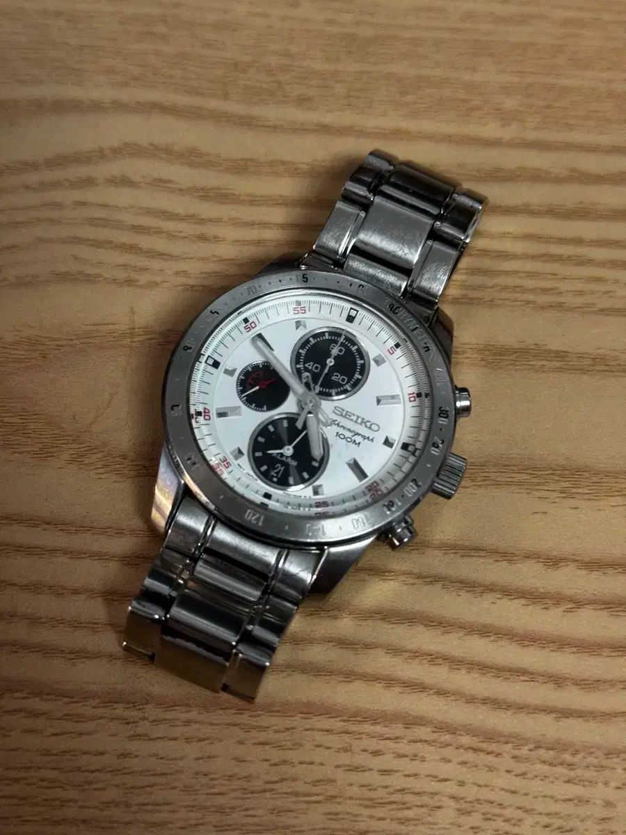 SEIKO CHRONOGRAPH 100Mセイコークロノグラフ ダイバーズ セイコー スポーツ クロノグラフ ステンレススチール ブルーダイヤル