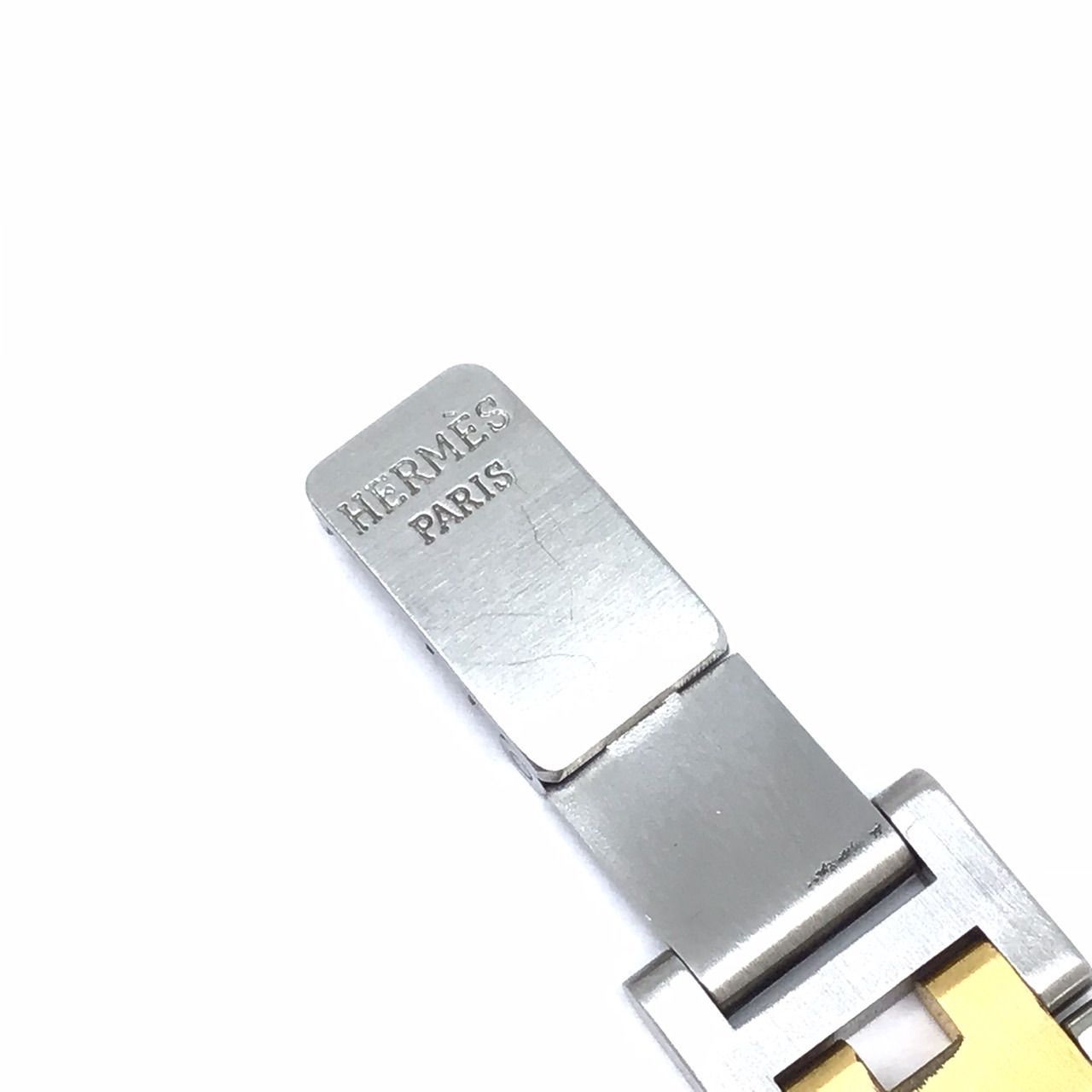 HERMES エルメス クリッパー CL3.240 ゴールド シルバー ステンレス GP 白文字盤 腕時計 時計 ウォッチ デイト レディース |mercariメルカリ官方指定廠商|Bibian比比昂代買代購