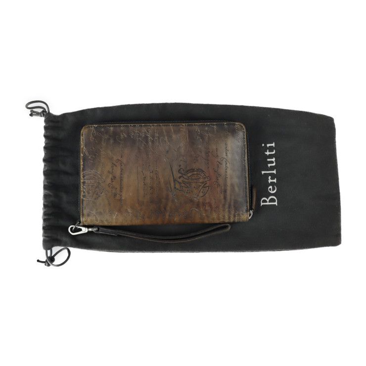 Berluti ベルルッティ TINEO ティネオ 長財布 ベルルッティティネオ ラウンドファスナー カリグラフィ ダーク