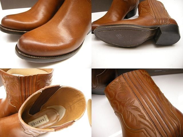 サイズ38■新品■SARTORE サイドゴアショートウエスタンブーツSR2434 サイズ38 (24-24.5cm相当)□新品□サルトル SARTORE サイドゴア