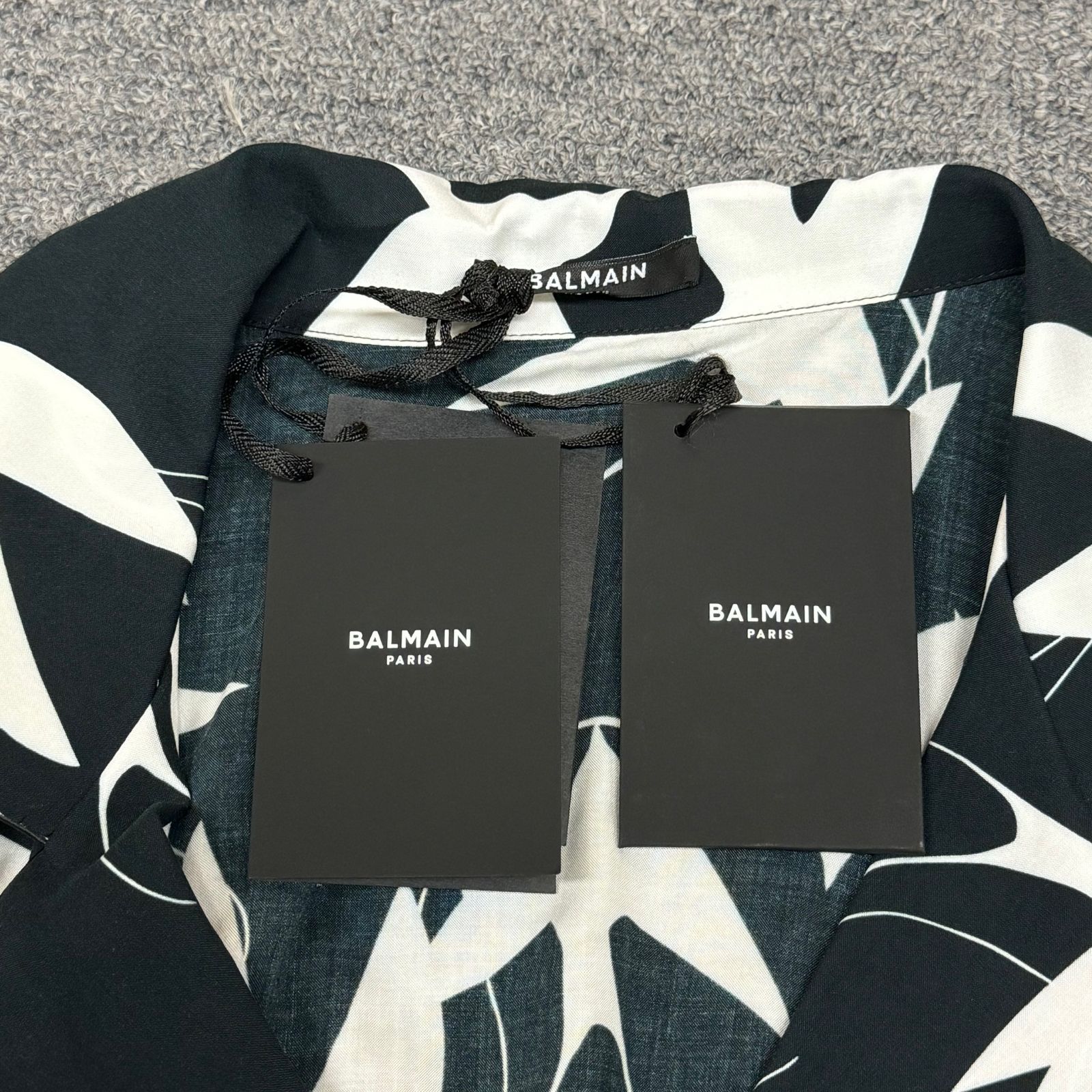 新品 BALMAIIN Printed Shirt プリンテッドシャツ 総柄 開襟