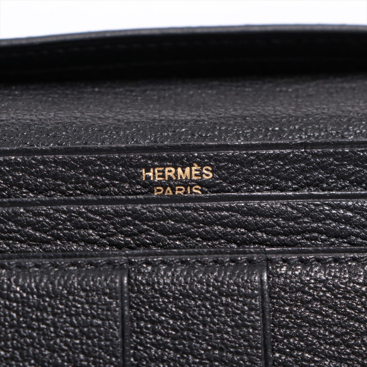 Hermes(エルメス) ベアン 長財布 ブラック シルバー金具 T 刻印 2015