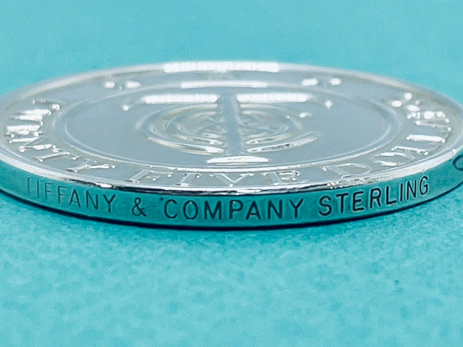 a066 美品 Tiffany&Co. ティファニー 25ドル 銀貨 ロゴ マネー