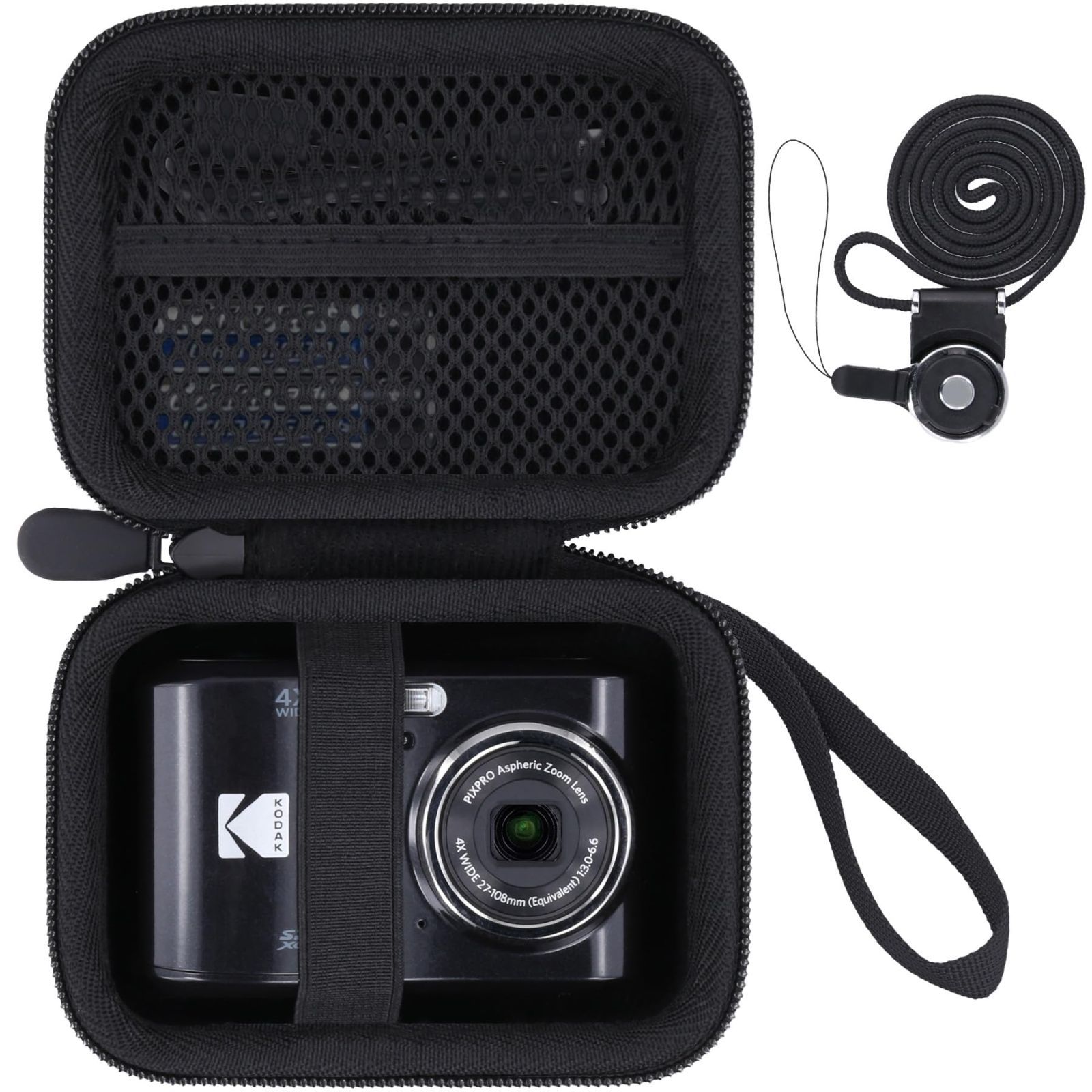 【Kodak】 PIXPRO FZ55 デジタルカメラ 専用ケース、SDカード付 Amazon | Kodak Pixpro FZ55 デジタルカメラ(ブラック) セット品