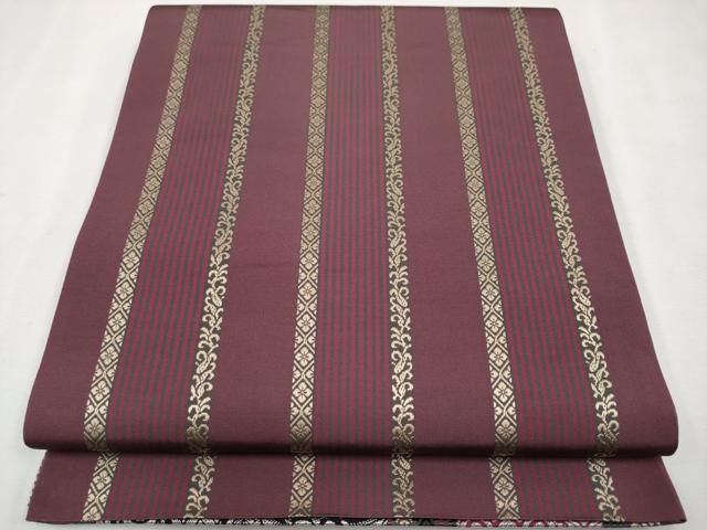 平和屋本店□極上 1897年創業 名門岡野 本場筑前博多織 千年工房 両面