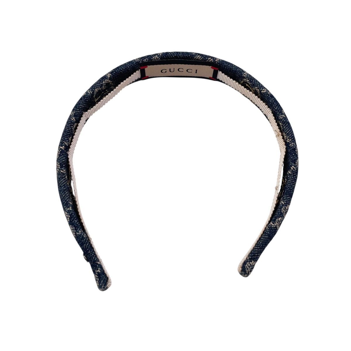 GUCCI グッチ カチューシャ エコウォッシュドデニムヘアバンド 652835 GGキャンバス デニム ヘアアクセサリー レディース ブルー 24020262 UY