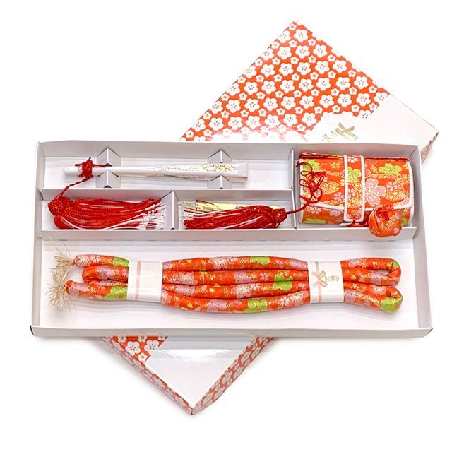 はこせこセット 七五三 女の子 筥迫セット 帯締め 筥迫 ビラ簪 扇子 4