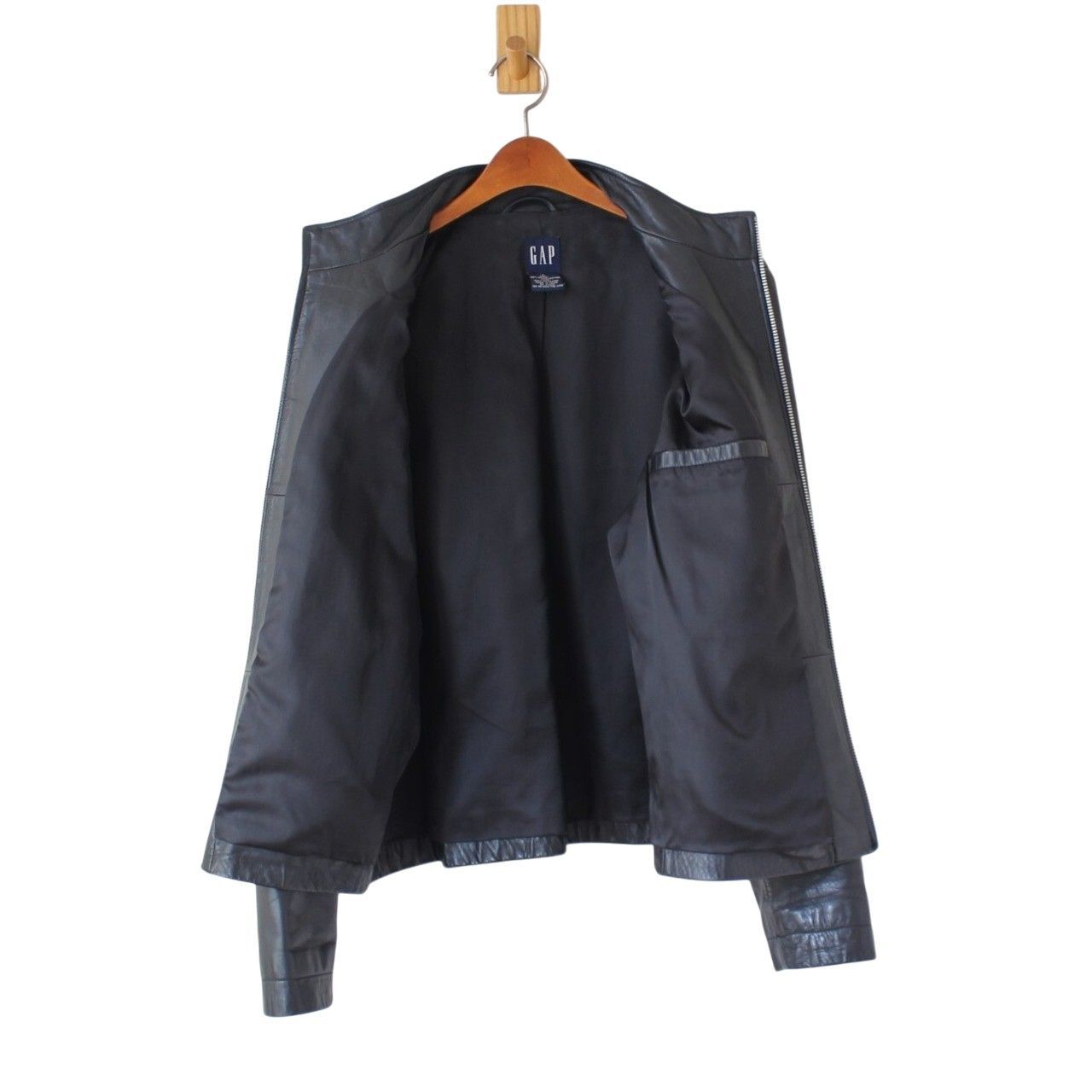 GAP ギャップ 90s レザー シングルライダース ジャケット 黒 L