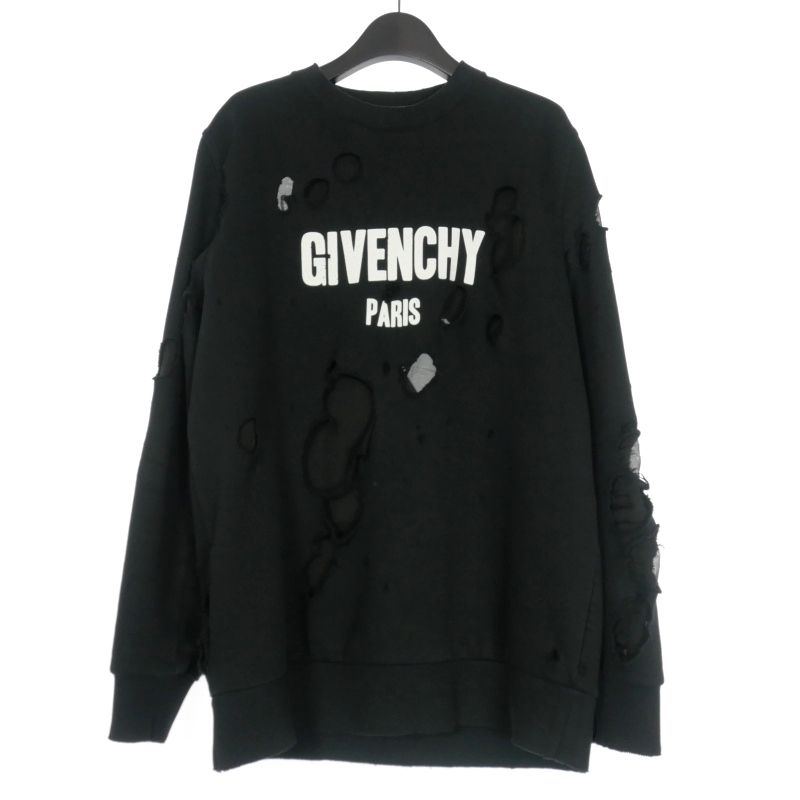 ジバンシィ GIVENCHY 16SS デストロイ ロゴ スウェットシャツ ...