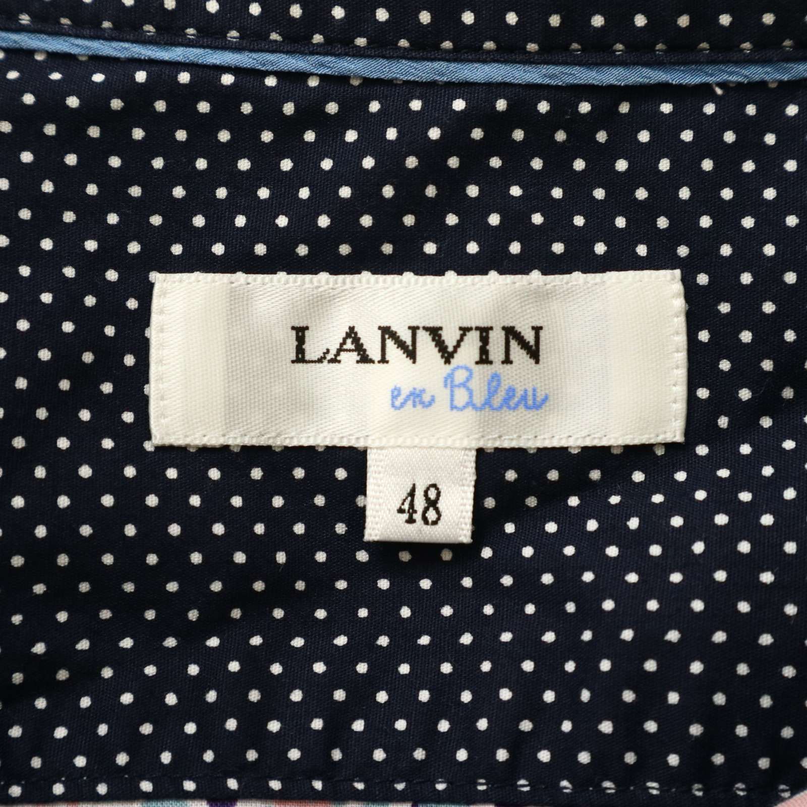 LANVIN en Bleu ランバン オン ブルー 春夏☆ 花柄 フラワー総柄 半袖