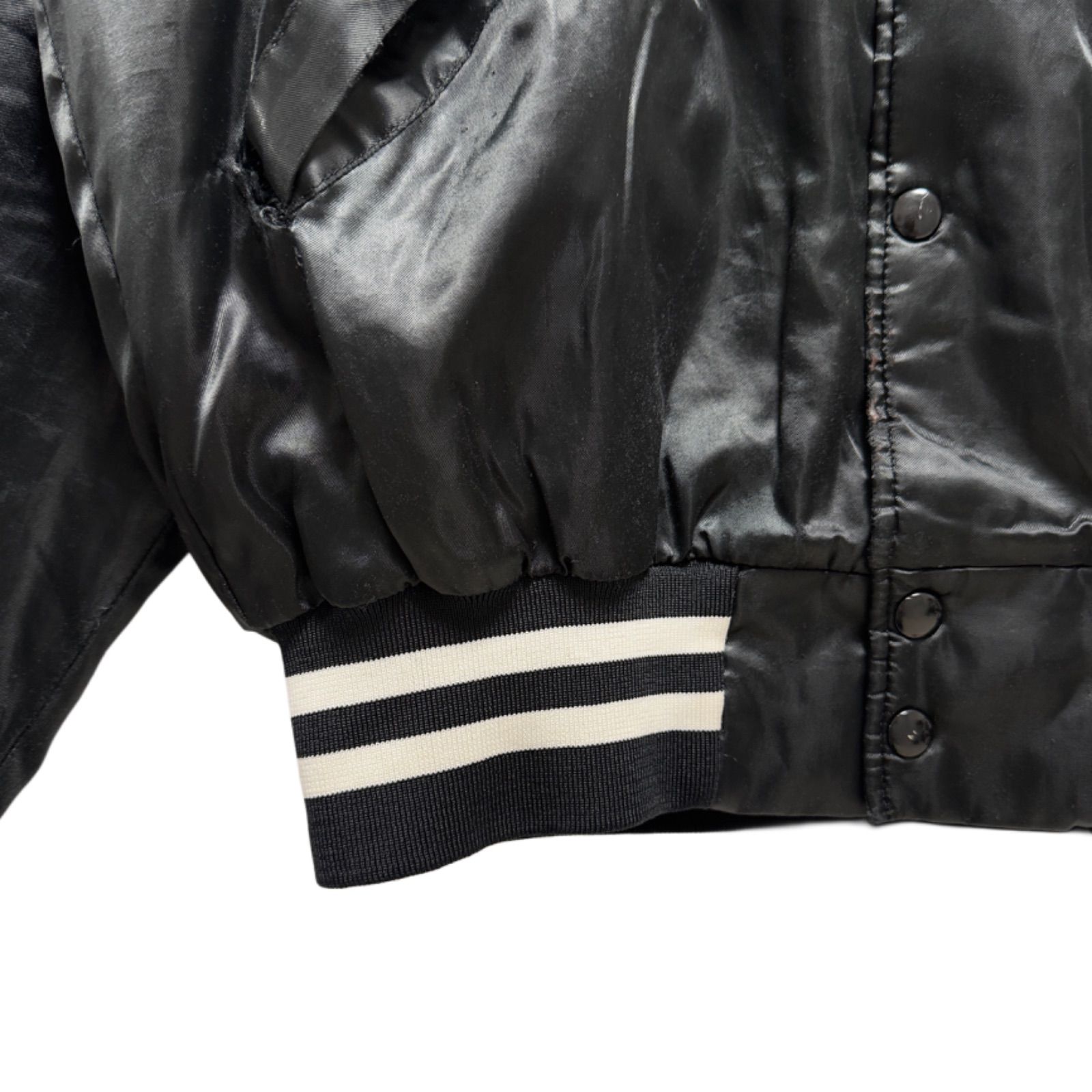 【✨ タンコブ®︎ 】ナイロン スタジャンアメリカ製 チェーン刺繍 紺黄 ✨ タンコブ®︎ 様専用】ナイロン スタジャンアメリカ製 チェーン刺繍 紺黄