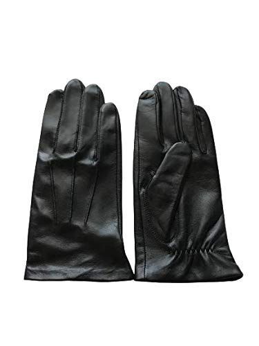 NAKATA GLOVE 日本製 羊革手袋 抗菌革手袋 スマホ対応 紳士用 黒 タッチパネル対応 裏生地 キュプラ100％ 国産羊革 抗菌 防臭 秋冬用 自分用 贈り物