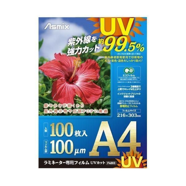 (まとめ) アスカ ラミネートフィルム F4003 100枚入 A4 〔×10セット〕
