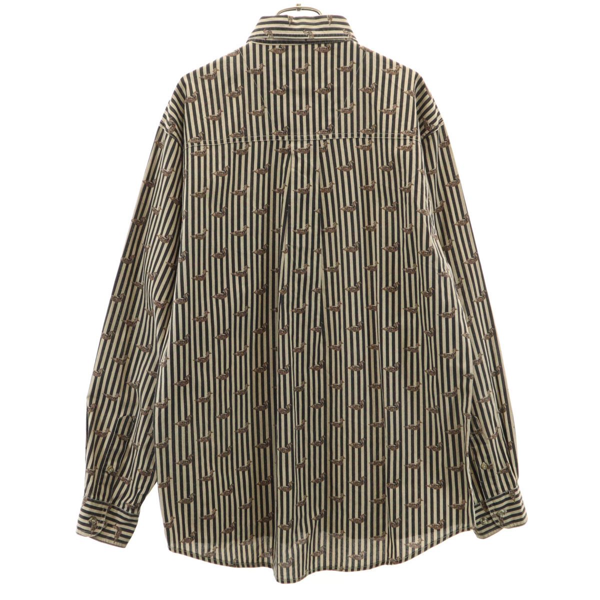 Wrangler ウエスタンシャツ ベージュストライプ USA製 長袖 Wrangler 長袖 ストライプ ウエスタンシャツ 2XL～ ホワイト ベージュ