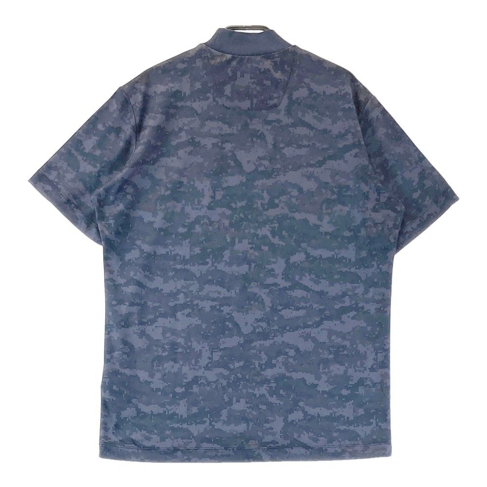 サイズ：5 NEW BALANCE GOLF ニューバランス  ハイネック 半袖Tシャツ 総柄 ネイビー系 [240101481360] ゴルフウェア メンズ ストスト サイズ：5 NEW BALANCE GOLF ニューバランス ハイネック 半袖T