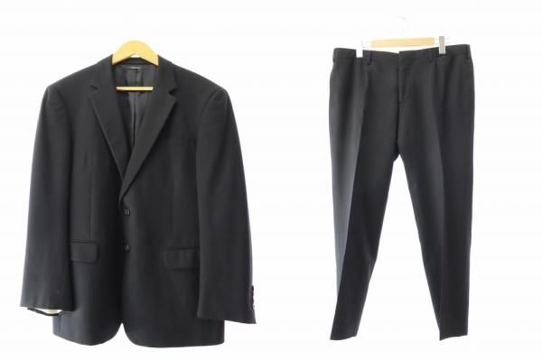 プラダ PRADA ウール 2B テーラードジャケット セットアップ