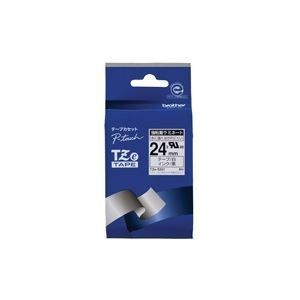 (業務用30セット) ブラザー工業 強粘着テープTZe-S251白に黒文字 24mm
