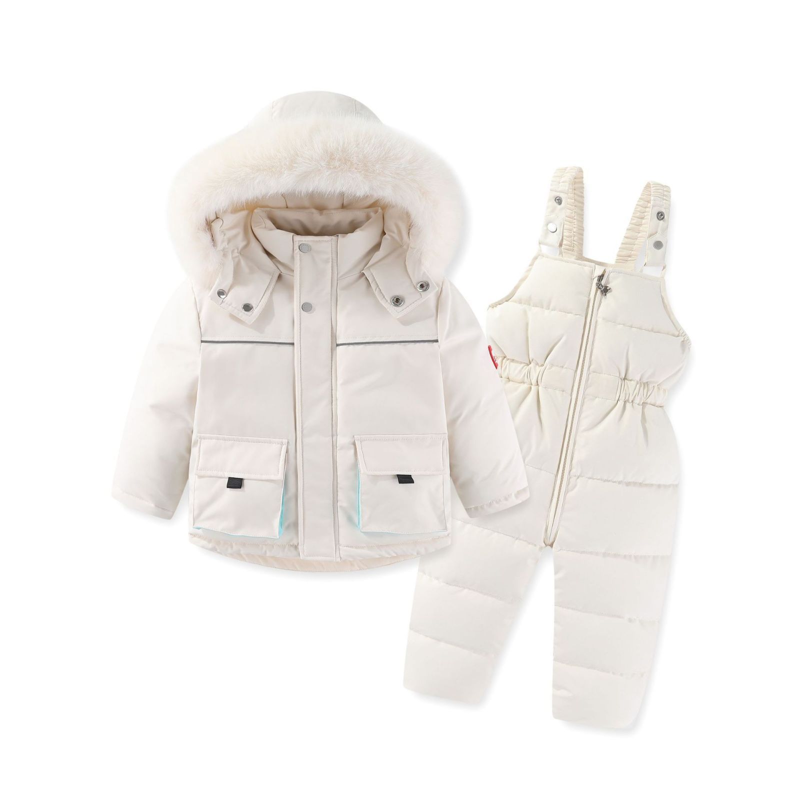 子供服 上下セット アウター ジャケット キッズコート 中綿 サロペット パンツ フード付き スキーウェア スノーボードウェア 秋冬 防風 防寒着 防風 軽量 雪遊び お出かけ 通学 普段用 カジュアル おしゃれ tGdp457