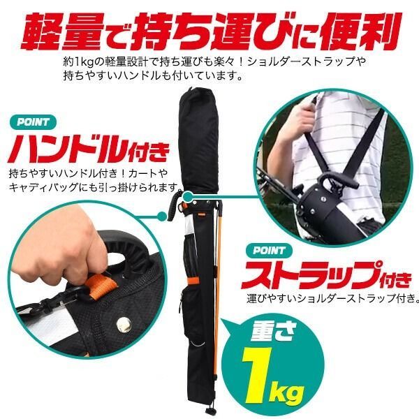大容量＆軽量 セルフスタンドゴルフクラブケース