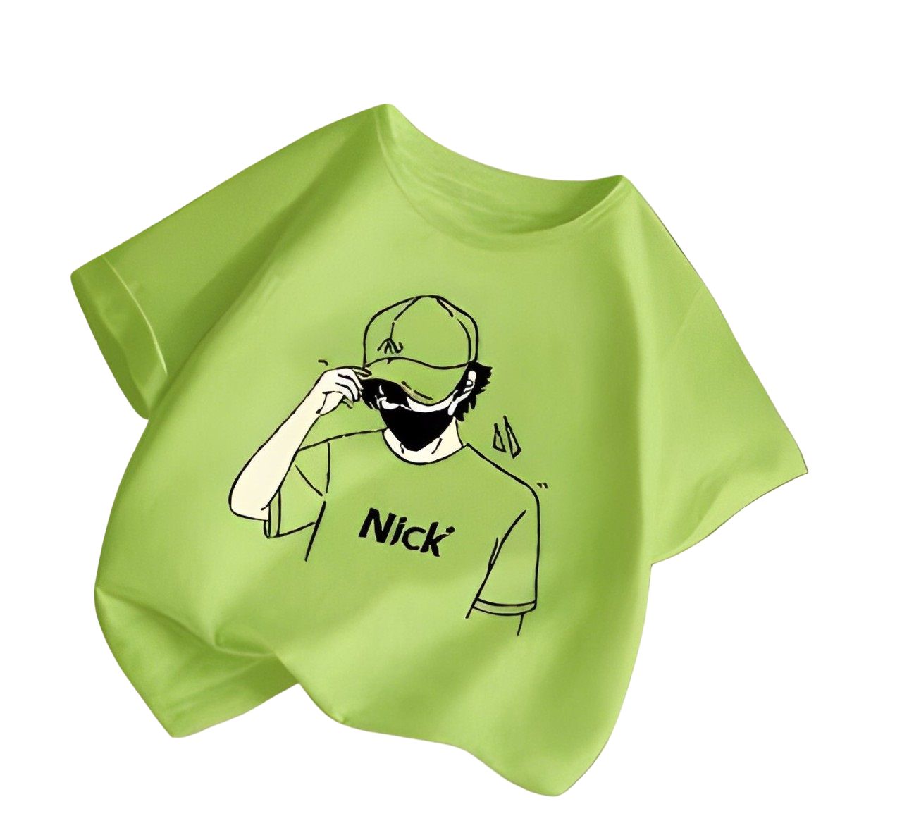 ✨新品✨アニメキャラクター プリント Tシャツ 3色（黒・黄・緑）展開