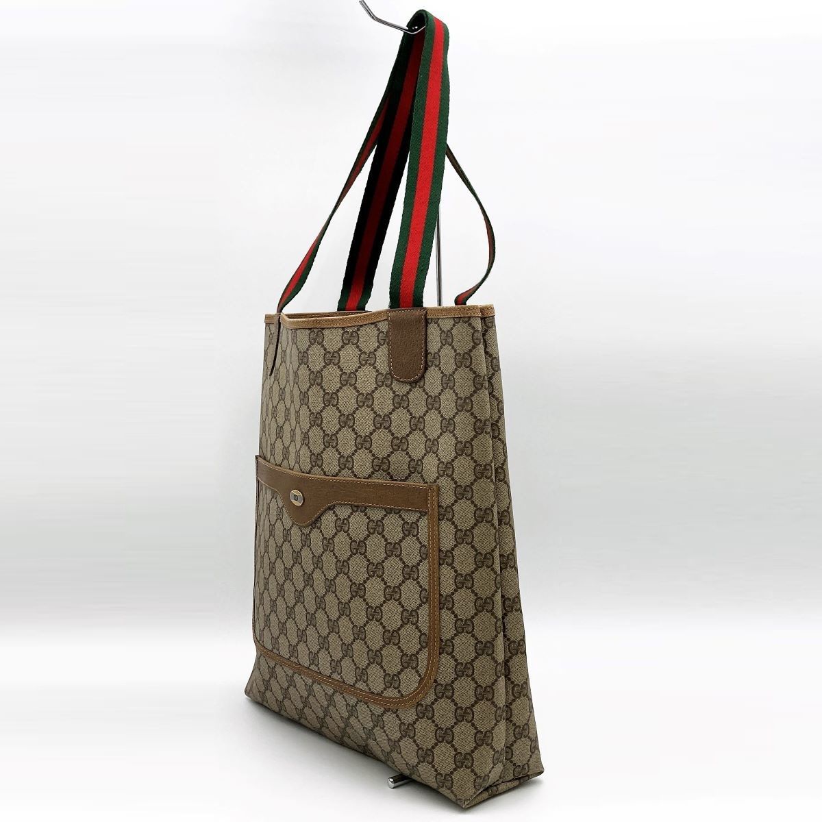 美品 GUCCI グッチ オールドグッチ トートバッグ シェリーライン