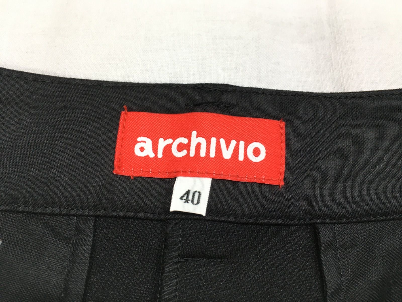 archivio アルチビオ ショートパンツ フェイクレザー 黒 サイズ40/L