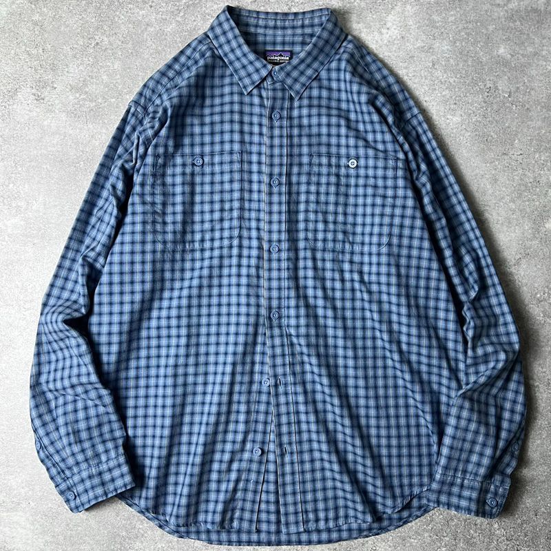 19年製 Patagonia チェック 長袖 オーガニック ピマ コットン