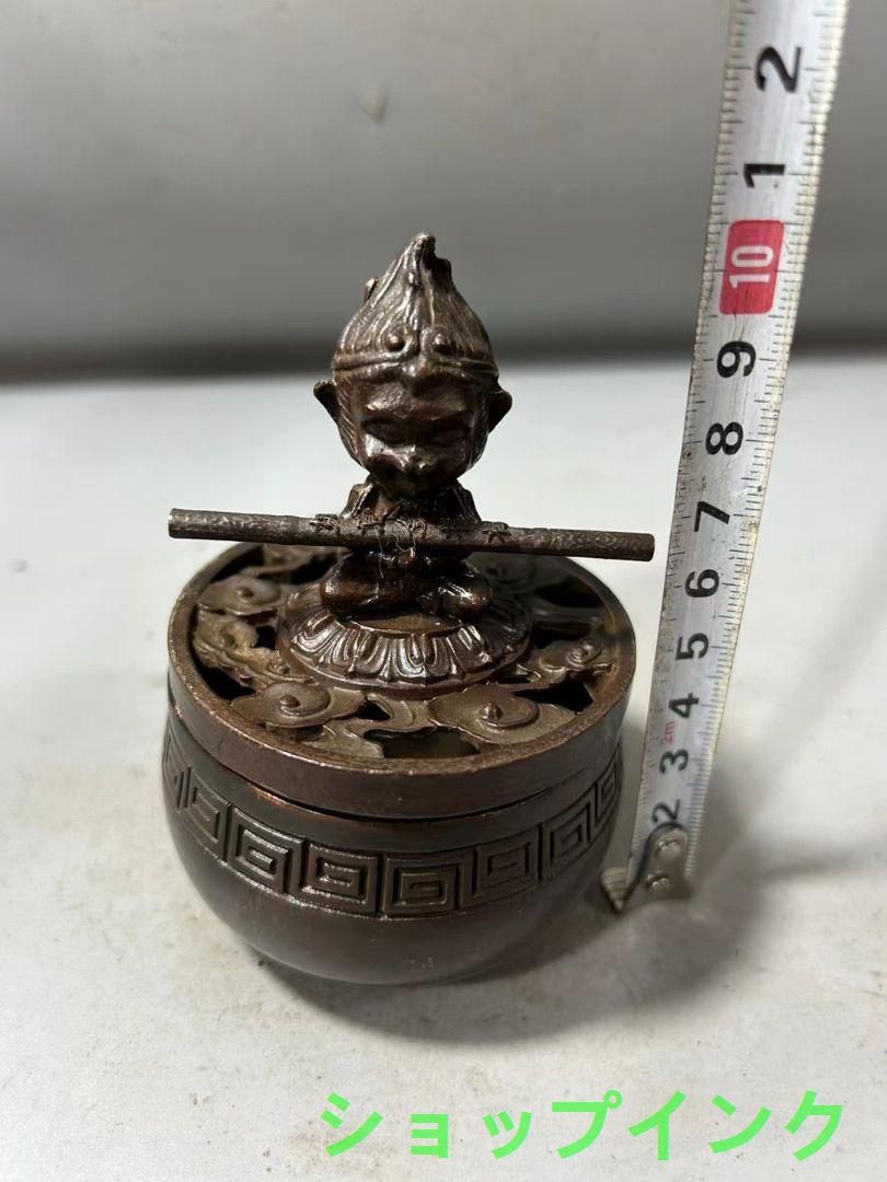 銅 細工 茶道具 香道具 孫悟空 香炉 工芸品 美術品 置物 - メルカリ