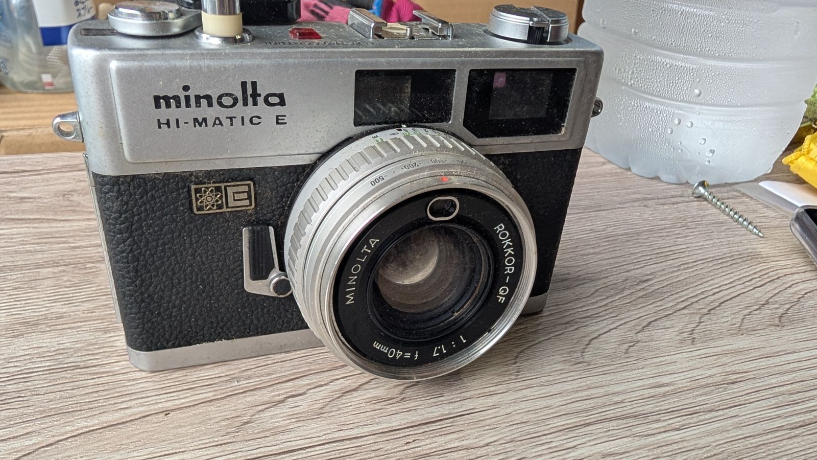 【OH済】MINOLTA HI-MATIC E フィルムカメラ Minolta Hi-Matic E Black Rangefinder Film Camera from Japan