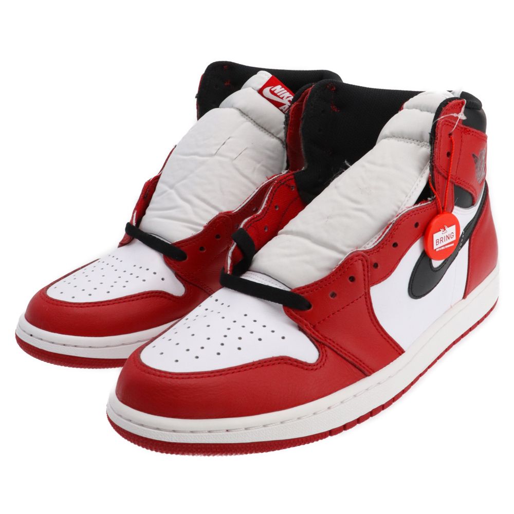 NIKE (ナイキ) 2015年 AIR JORDAN 1 RETRO HIGH OG CHICAGO 555088-101 エアジョーダン1ハイカットスニーカー シカゴ US12/30cm ホワイト/レッド