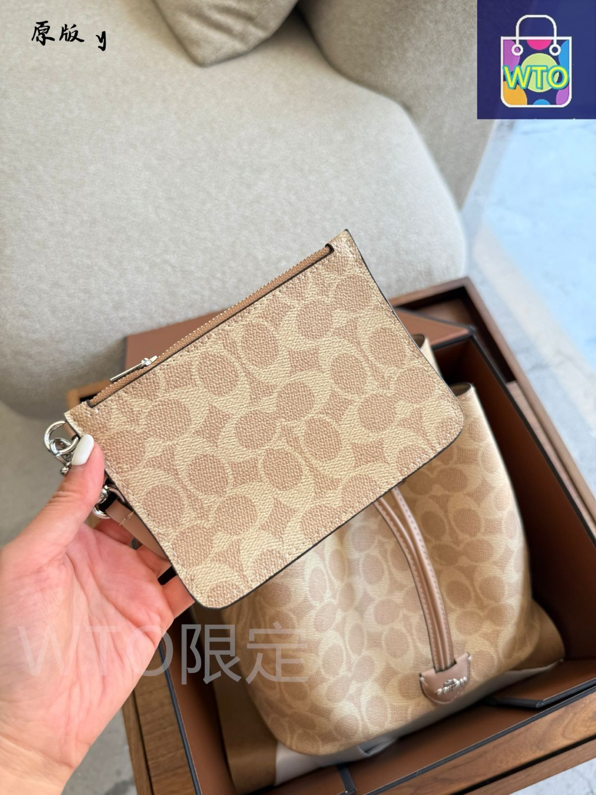 今日特価】Coach コーチ ローワン バケットバッグ 新作 付属ミニ
