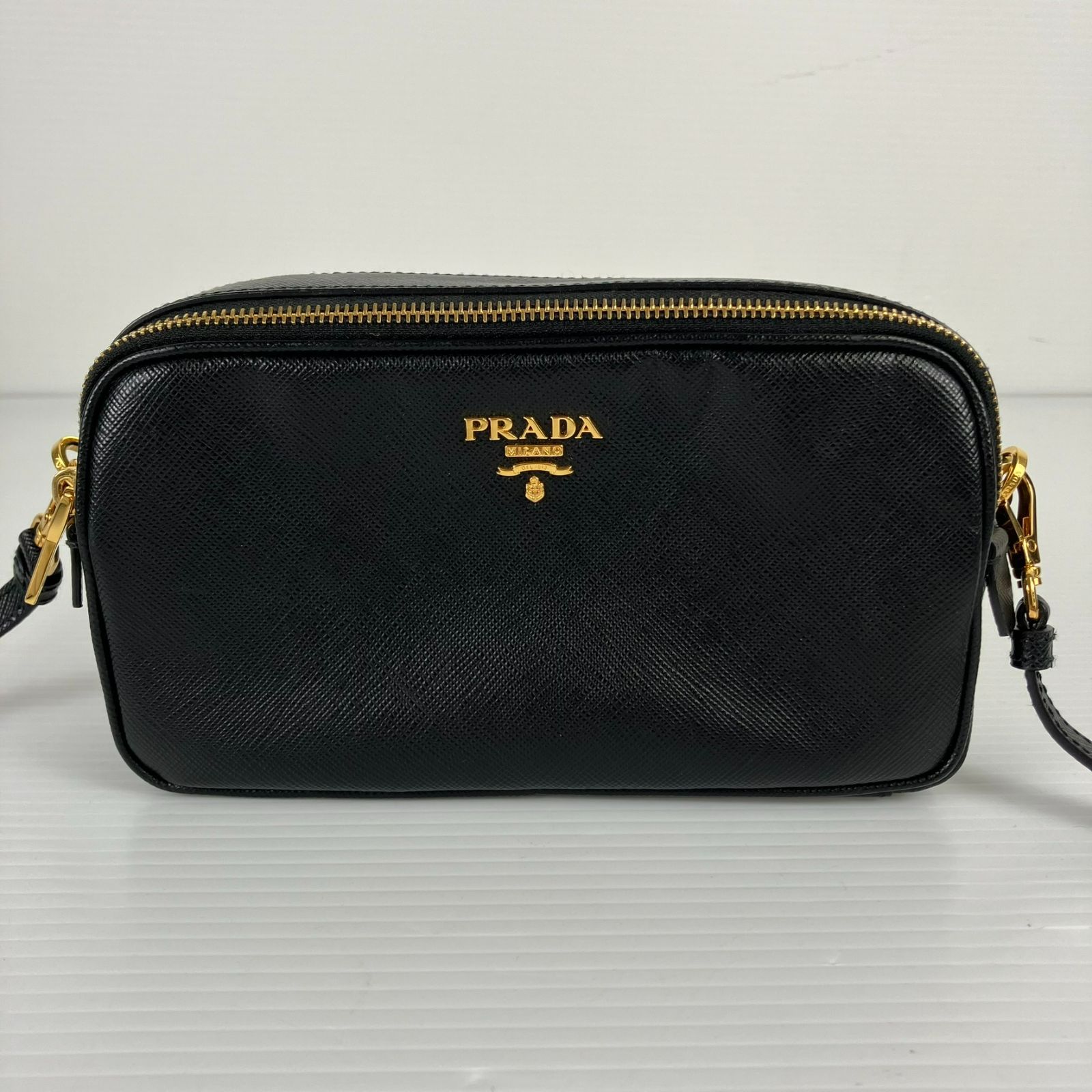 美品】PRADA プラダ サフィアーノレザー ミニショルダーバッグ