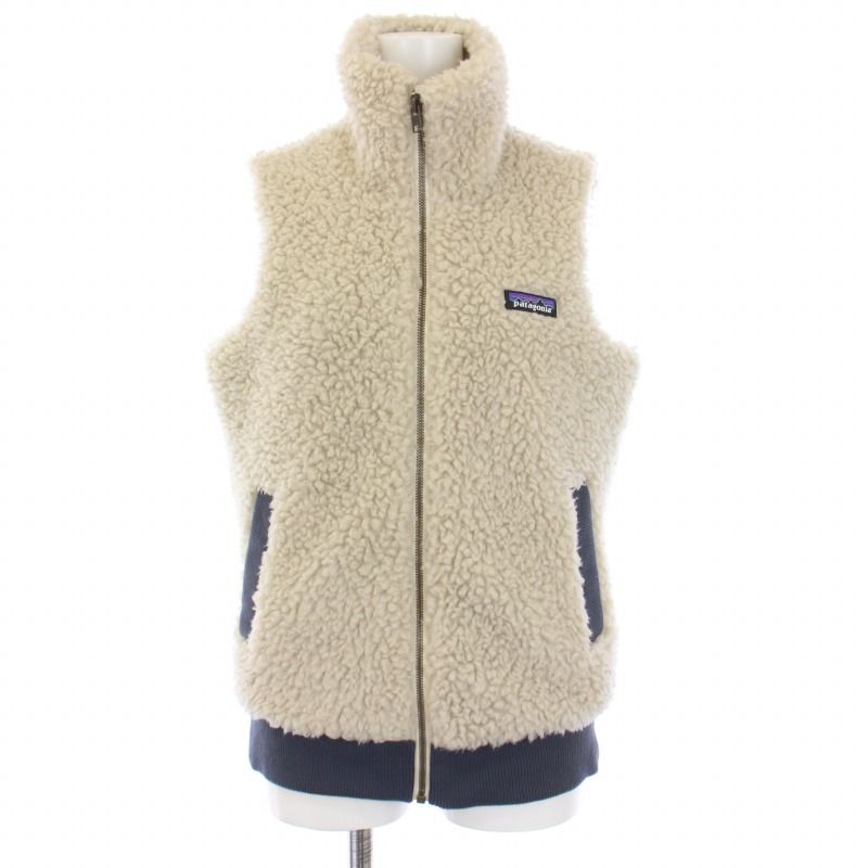パタゴニア Patagonia 20AW Dusty Mesa Vest フリースベスト ジャケット ジップアップ ハイネック ロゴ XS アイボリー 25120FA20 /BM