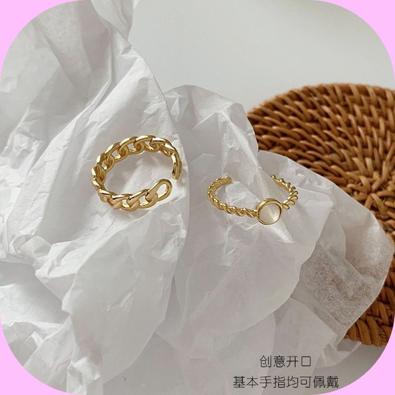 599【新作】ゴールド☆フリーサイズ クロス リング レディース 指輪 韓国