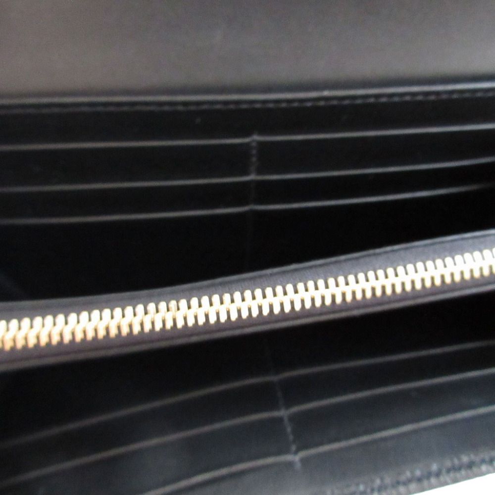 新品同様 ブルガリ ブルガリブルガリ レザー ブラック 黒 2つ折り長  