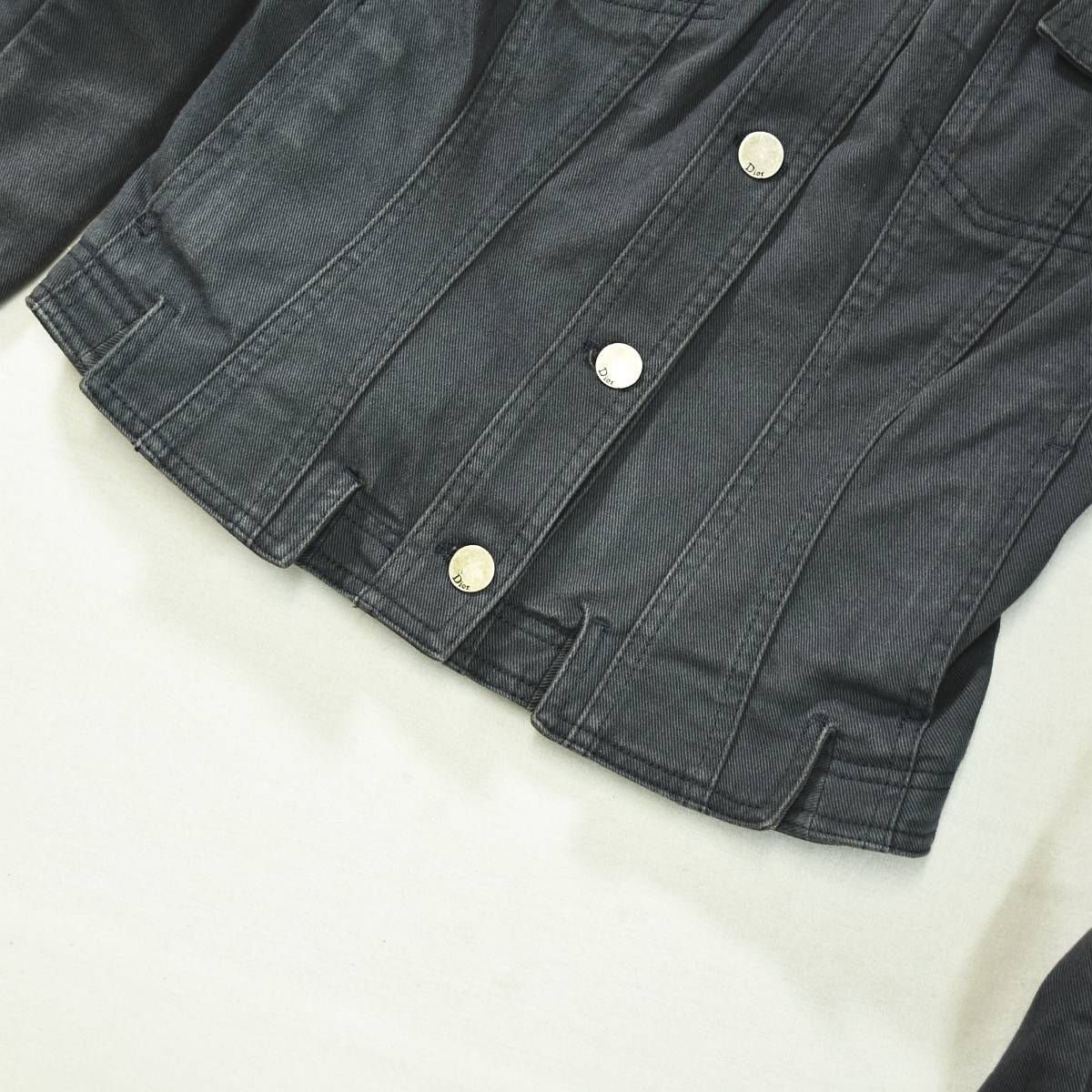 クリスチャンディオール　ガリアーノ期　レザージャケット　パッチワーク　紫色　羊革 vintage】Christian Dior / 2way hood gold clasp & zip up