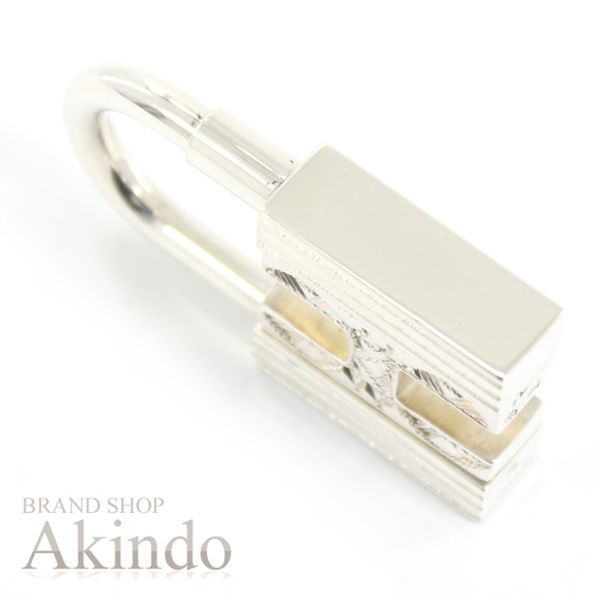 HERMES エルメス トゥアレグ シルバー カデナ 南京錠 チャーム □美品  