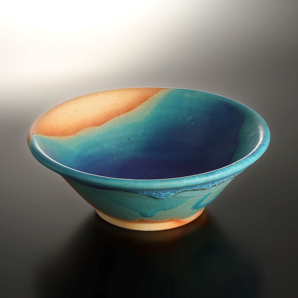 うるま陶器 ＜うるまブルー 中鉢＞ うるま陶器 うめ鉢・うるまブルー