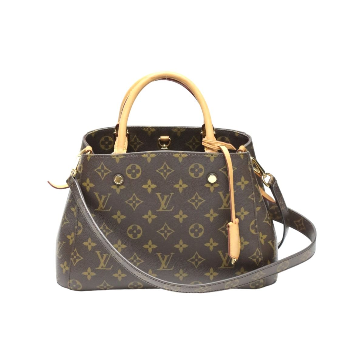 ルイヴィトン M41055 モノグラム モンテーニュBB ハンドバッグ ショルダーバッグ LOUIS VUITTON ブラウン