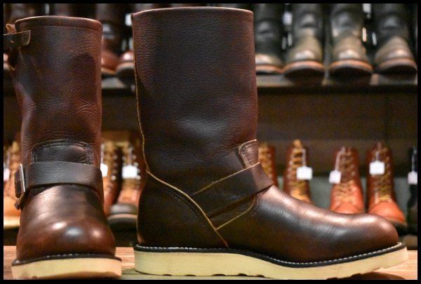 8 D 11年 レッドウィング 2970 エンジニア 茶 ブラウン スチール無し トラクショントレッド ブーツ redwing FI 502