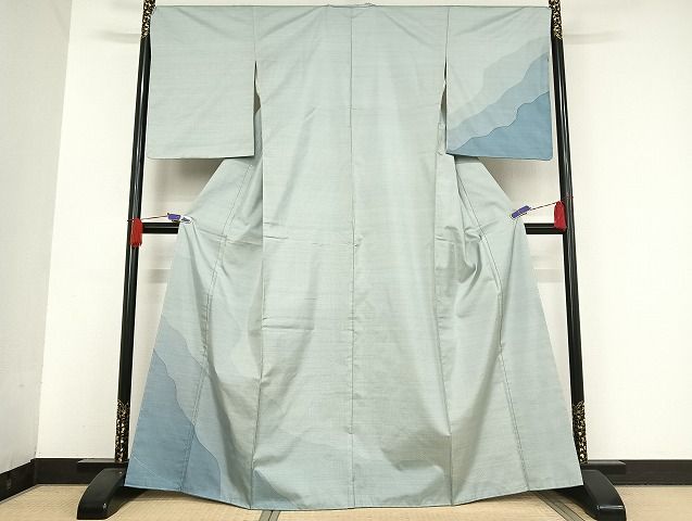 平和屋着物●東郷織物謹製 本場大島紬 訪問着 白大島 160亀甲 流水 正絹 AAAU4260np