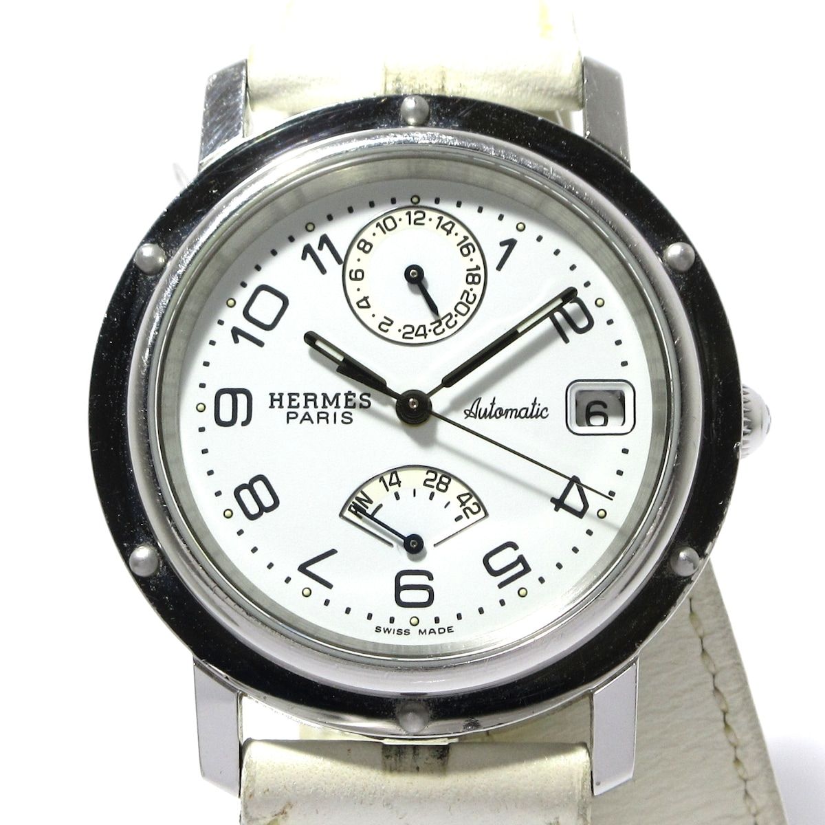 HERMES 時計 クリッパー ボーイズ レザーベルト ドゥーブル
