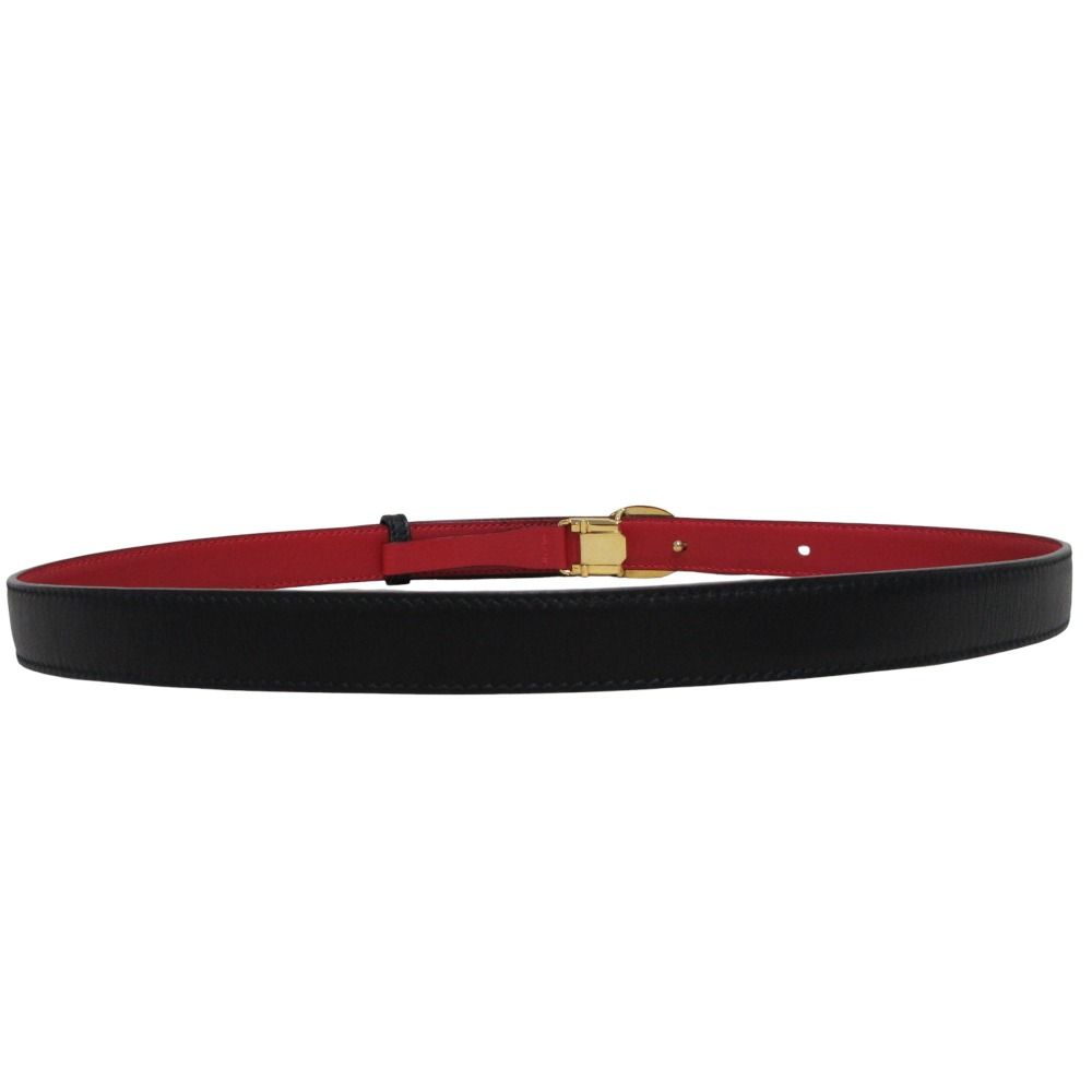 美品 CELINE セリーヌ ヴィンテージ ゴールドバックル レザー ナロー  