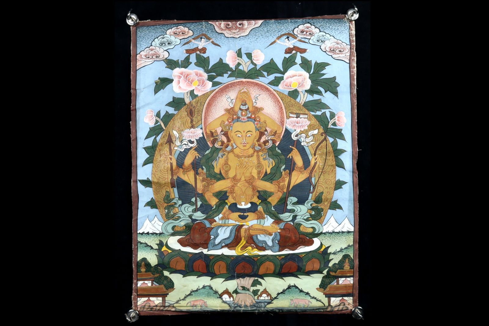 肉筆仏画 チベットタンカ 曼荼羅 唐物 骨董 古美術 楾 S19-OQ - メルカリ