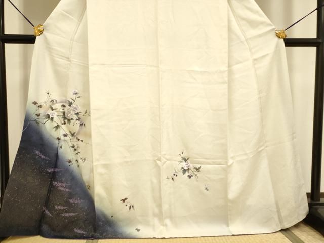 平和屋着物○訪問着 草花 暈し染め 金銀彩 やまと誂製 正絹 逸品