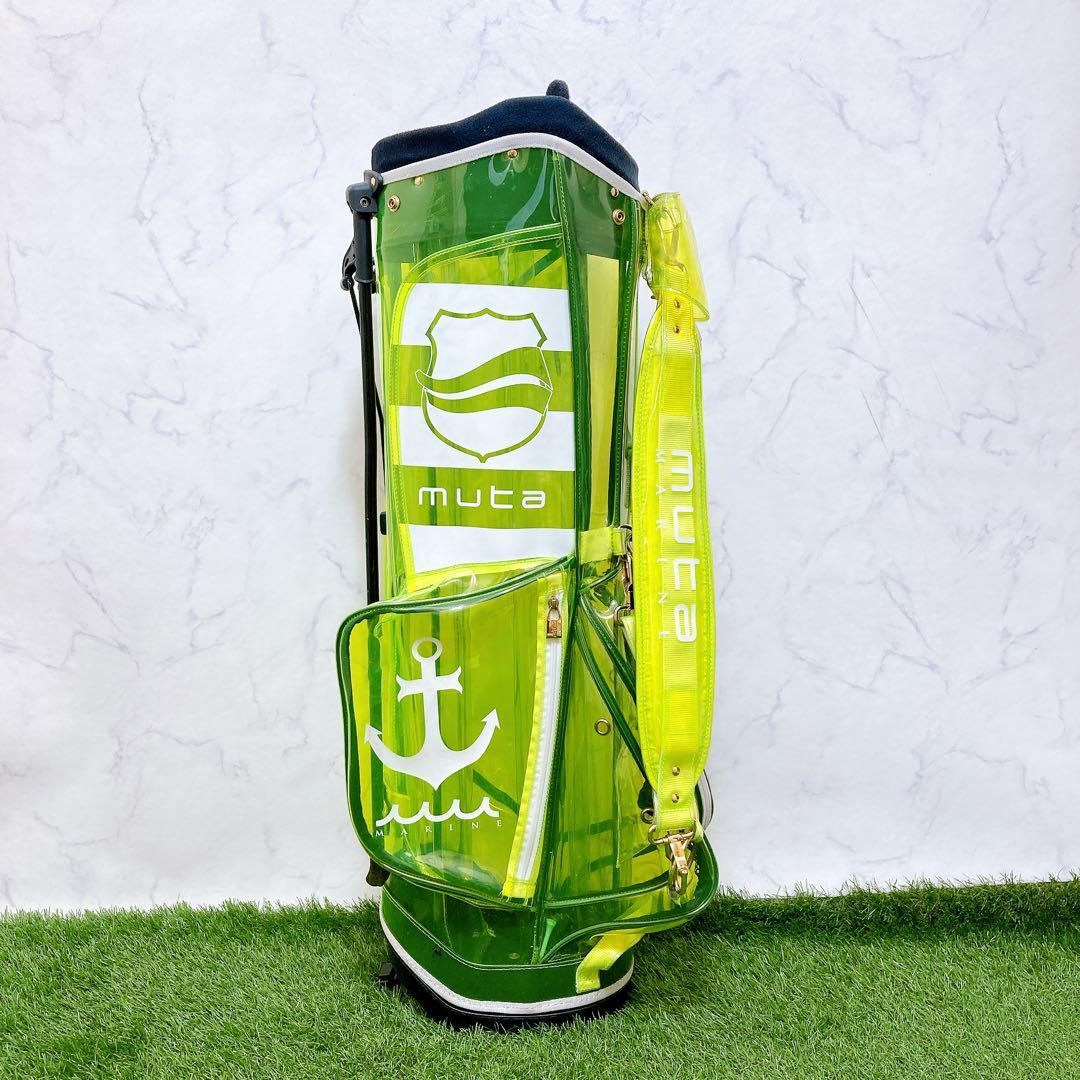 25. ムータマリン　ゴルフ　クリア　キャディバッグ　スタンド式　3点式 25. ムータマリン ゴルフ クリア キャディバッグ スタンド式 3点式