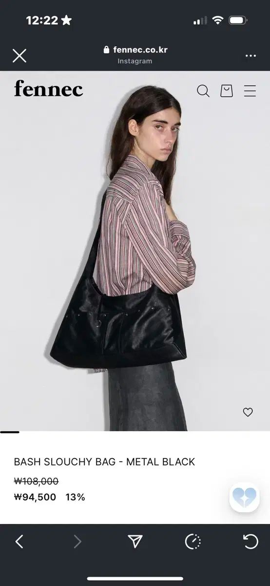 Fennec フェネック バッシュ だらだらした バッグ メタルブラック