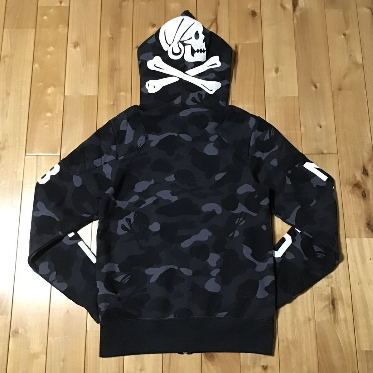 BAPE × NEIGHBORHOOD シャーク パーカー Sサイズ shark full zip hoodie ネイバーフッド エイプ ベイプ a  bathing ape NBHD 迷彩 - メルカリ