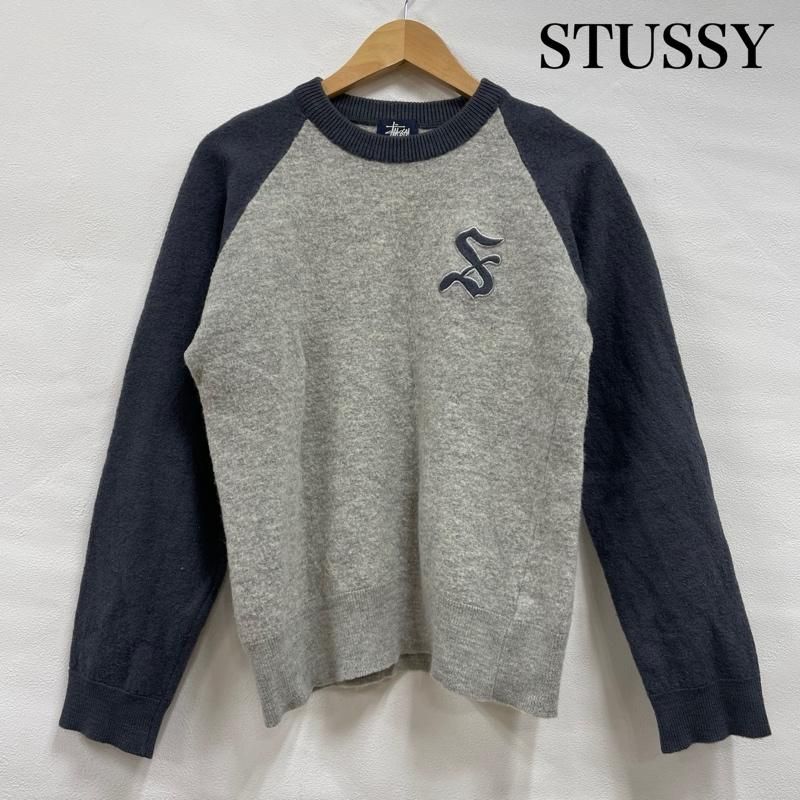 STUSSY ステューシー ニット、セーター 長袖 90s オールド 紺
