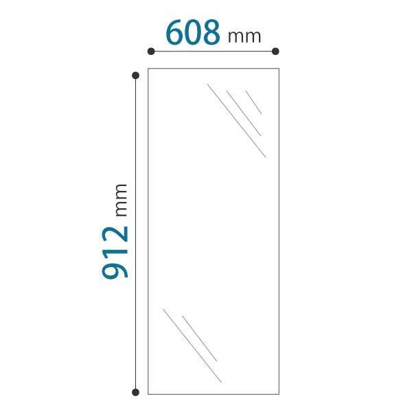 OOKABE GLASS お風呂鏡 浴室鏡 608×912mm 厚み5mm 防湿 交換取付け部材